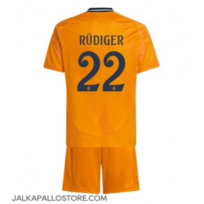 Real Madrid Antonio Rudiger #22 Vieraspaita Lapsille 2024-25 Lyhythihainen (+ shortsit)